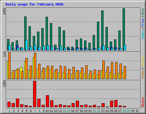 Daily usage for February 2026