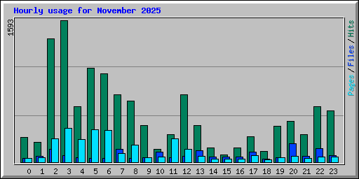 Hourly usage for November 2025